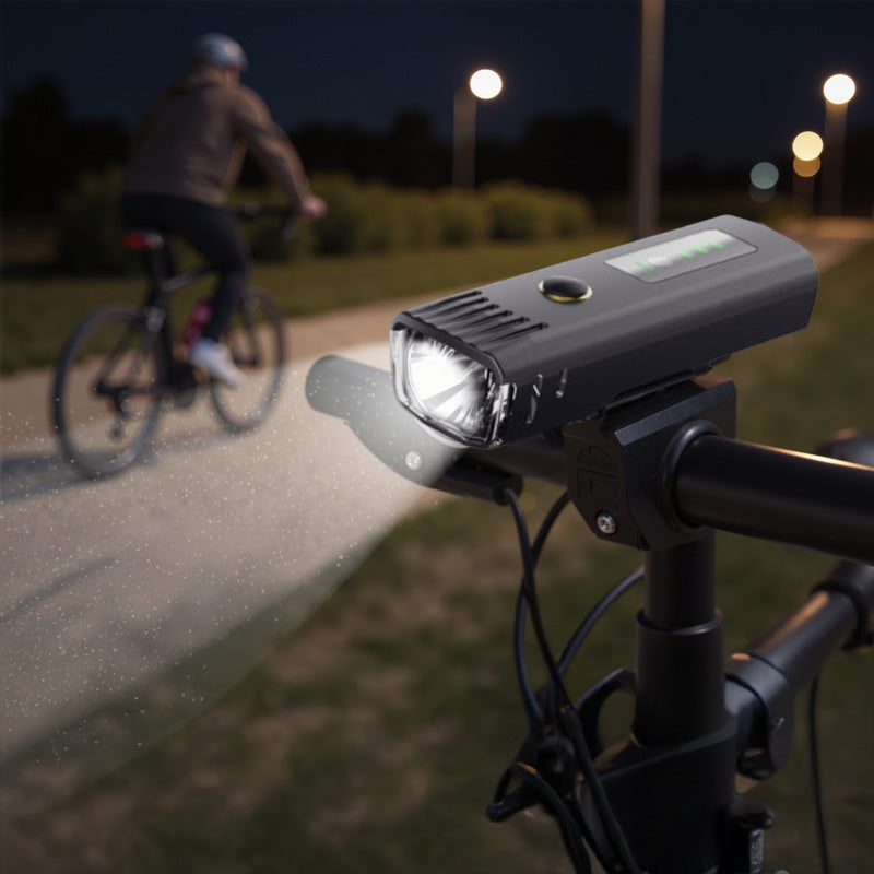 Bike headlight, bike flashlight, LED mountain bike torch, bike taillight, light sensor, cycling headlamp, bike accessories