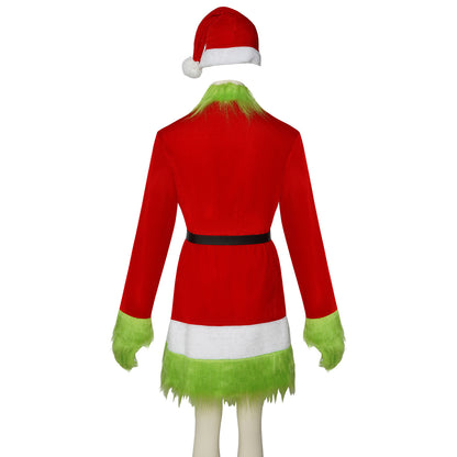 Christmas Cosplay Costume Grinch Green Monster Costume for Christmas Party and Stage Performance