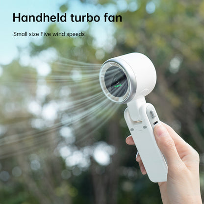 2025 New Portable Electric Fan: Foldable, High - Power, USB - Rechargeable, Wearable Neck Fan