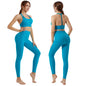 Yoga clothing set women's shock-absorbing gathering sports bra high waist and hip lifting fitness pants two-piece set