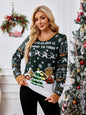 Casual round neck Christmas sweater with lazy style autumn and winter pullover sweater