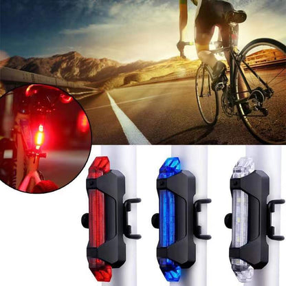 1pcs Bicycle Riding Equipment Accessories USB Charging LED Mountain Bike Light Bicycle Lighting Warning Tail Light