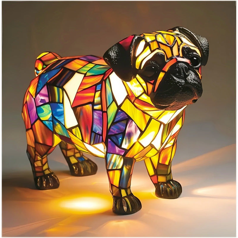 Animal resin LED night light, a cute bedside lamp for living rooms and bedrooms.