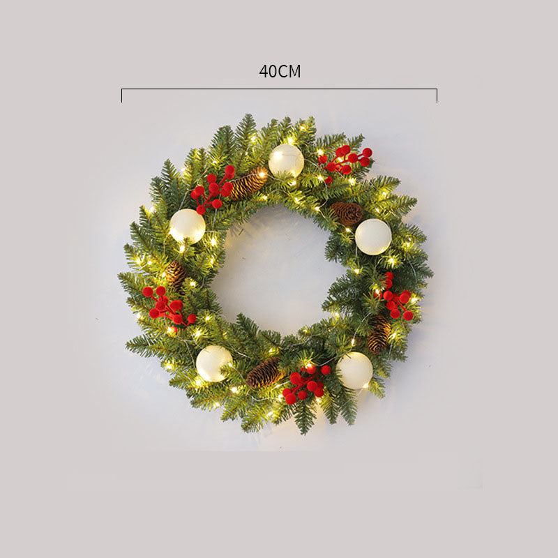 Christmas wreath rattan 30/40/50/60cm Christmas decoration wreath door hanging scene