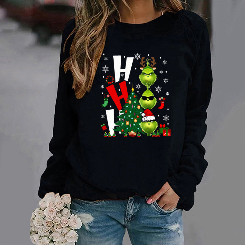 Women's Round Neck Sweatshirt New Arrival Christmas Foreign Trade