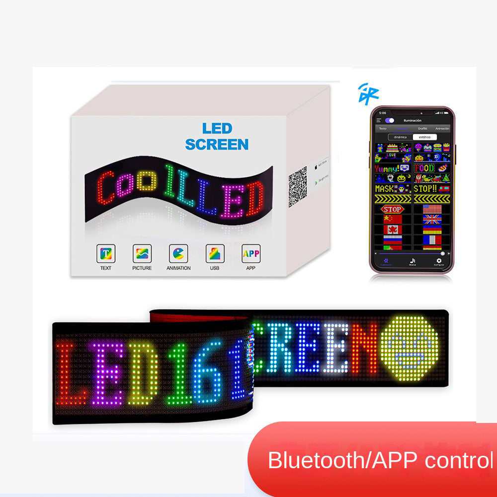 Flexible LED Advertising Screen LED Soft Panel APP Bluetooth Car Display