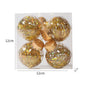 Christmas Ball Transparent PET Laser Silk Grass Ball Christmas Tree Pendant Decoration Props 4PCS per box