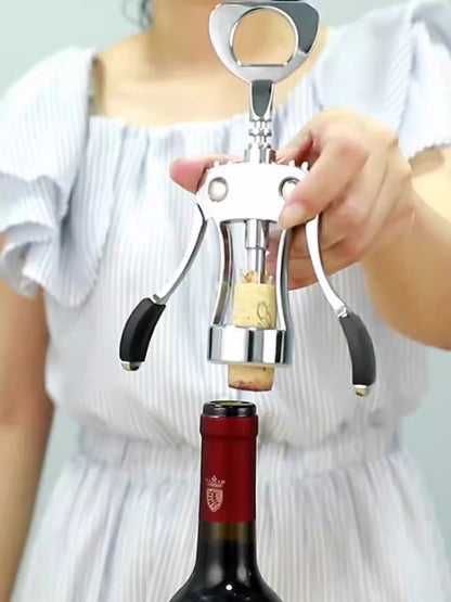Premium Wing Corkscrew Wine Bottle Opener with Multifunctional Bottles Opener