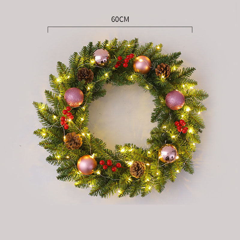 Christmas wreath rattan 30/40/50/60cm Christmas decoration wreath door hanging scene