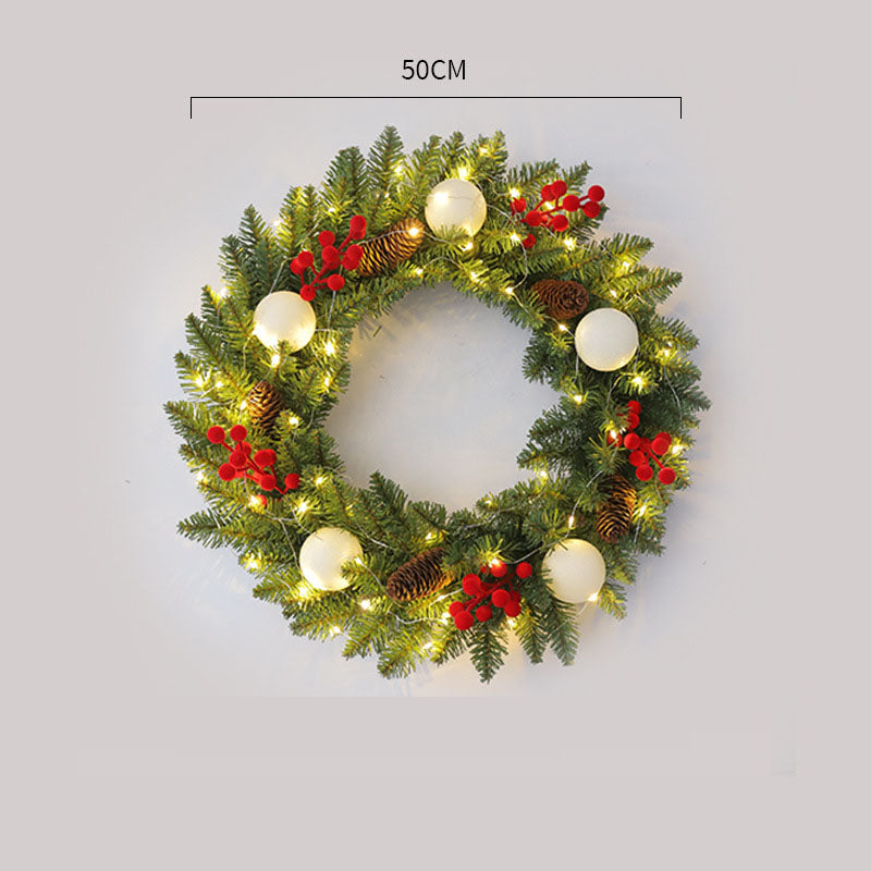 Christmas wreath rattan 30/40/50/60cm Christmas decoration wreath door hanging scene