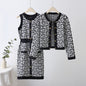 Spring and summer women's maze gold button cardigan vest women's small fragrance style temperament set dress
