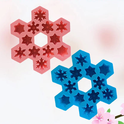 1 PCS Christmas Ice Molds Chocolate Snowflake Cookie Gummies Gummy Silicone Soap Biscuit