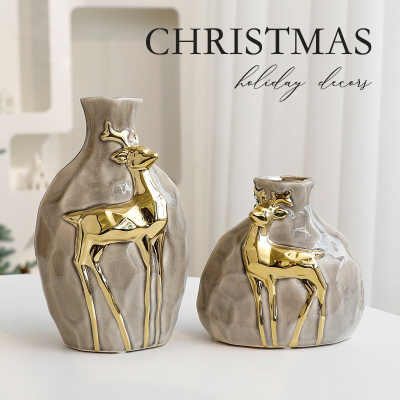 New Christmas Bouquet Vase Set, Elegant Flower Arrangement Decoration Props