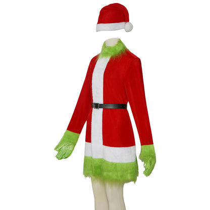 Christmas Cosplay Costume Grinch Green Monster Costume for Christmas Party and Stage Performance