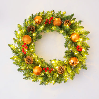 Christmas wreath rattan 30/40/50/60cm Christmas decoration wreath door hanging scene