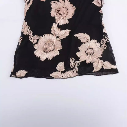 Fashionable Heavy Industry Embroidered Sexy Slimming Trumpet Sleeve Wrapped Hip Dress