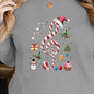 Women'S Christmas Music-Themed Casual Crew Neck Sweatshi