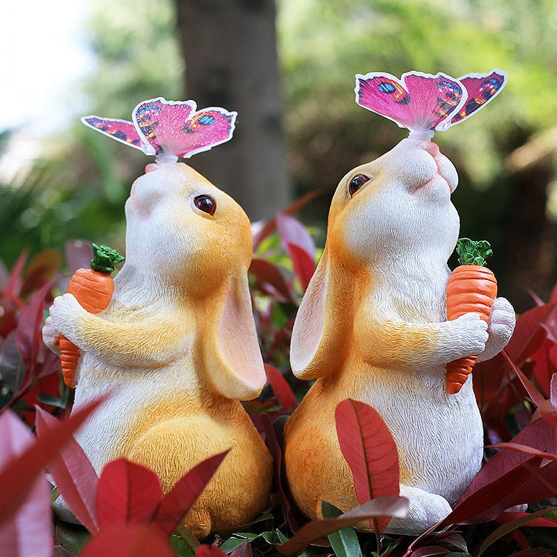 Solar waterproof and luminous rabbit light courtyard