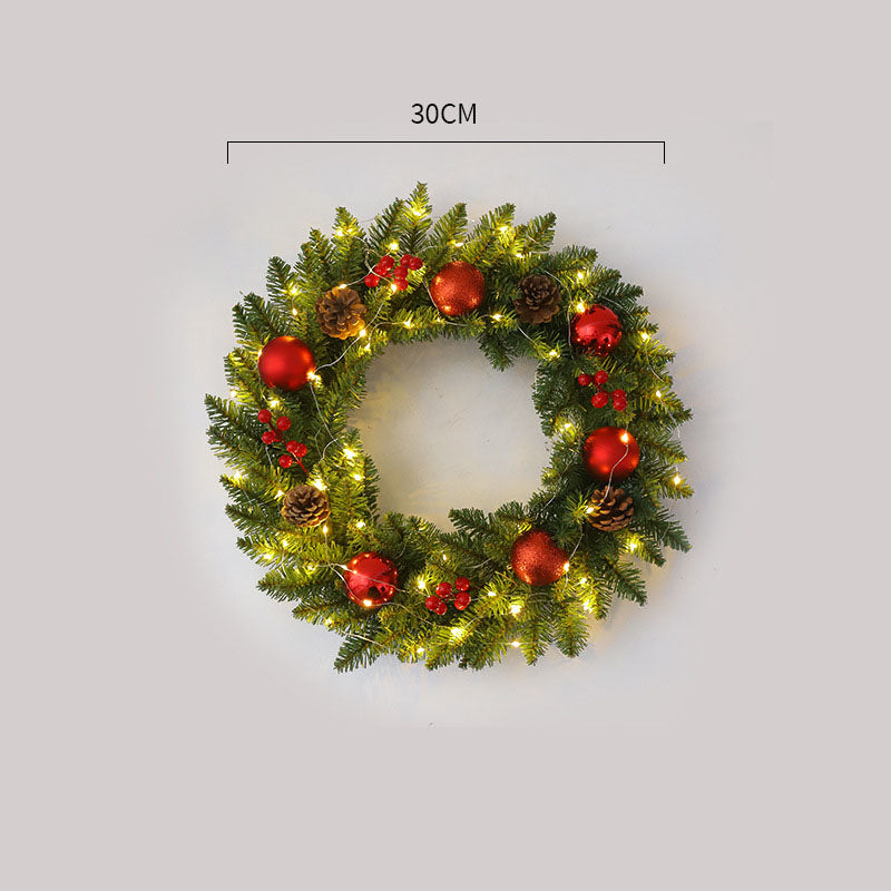 Christmas wreath rattan 30/40/50/60cm Christmas decoration wreath door hanging scene