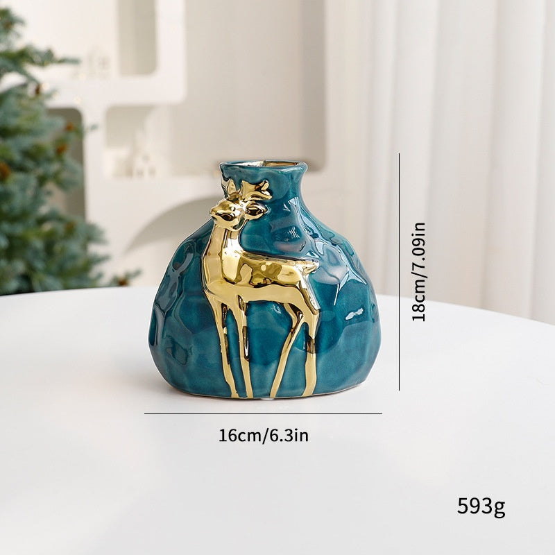 New Christmas Bouquet Vase Set, Elegant Flower Arrangement Decoration Props