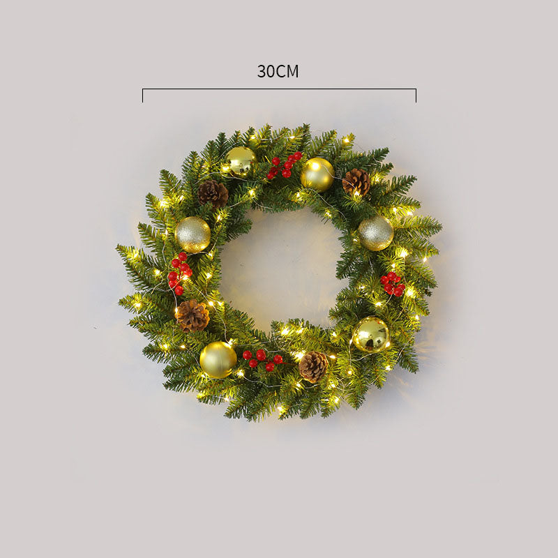 Christmas wreath rattan 30/40/50/60cm Christmas decoration wreath door hanging scene