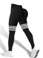 Tight fit high waisted sports and fitness pants women's yoga pants seamless striped peach yoga pants hip lifting pants yoga clothes