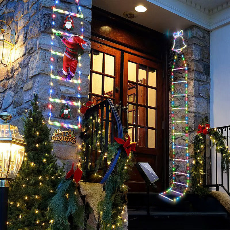 1.5/3M LED Christmas Decor: Climbing Santa, Plug/USB, 8 Flash Modes (for Home/Tree/Wall Window)