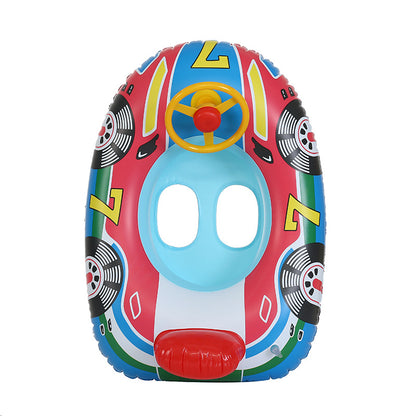 Children's steering wheel car swimming boat baby water swimming ring inflatable PVC inflatable swimming ring