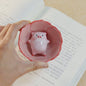 Cartoon ceramic teacup - funny piglet with bubbles under base