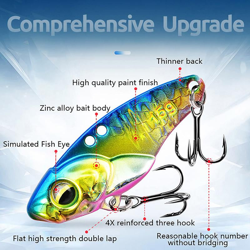 1PCS 3.5g/5g/7g/10g/15g VIB Fishing Lure – Rattlesnake Iron Jig, long-cast hard lure for predatory fish.