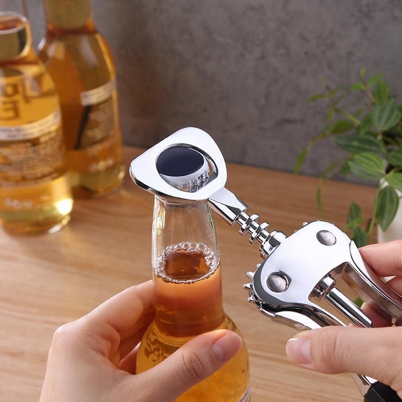 Premium Wing Corkscrew Wine Bottle Opener with Multifunctional Bottles Opener