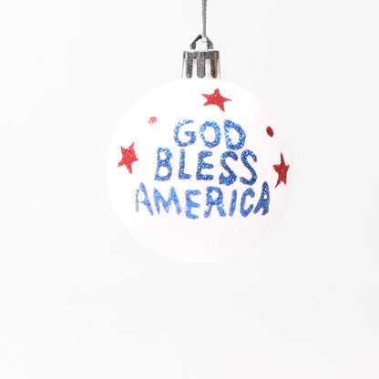 American Independence Day Christmas Plastic Balls Christmas Tree Decoration Hand drawn Ball Set