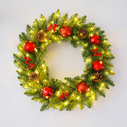 Christmas wreath rattan 30/40/50/60cm Christmas decoration wreath door hanging scene
