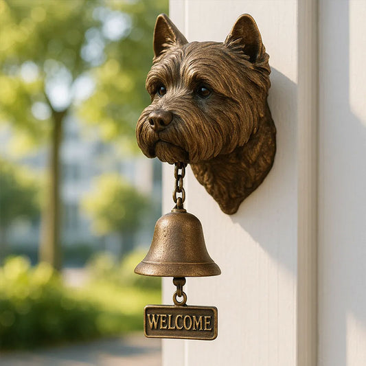 Dog welcome chime, vintage Bulldog Dobermann chime, metal merchant chime – wall decor for home/office entrance.