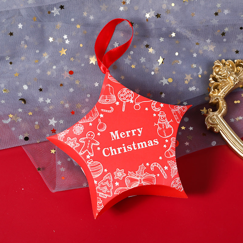 Christmas candy packaging box, Christmas gift box, new pentagonal star gift packaging box