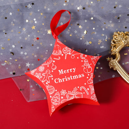 Christmas candy packaging box, Christmas gift box, new pentagonal star gift packaging box