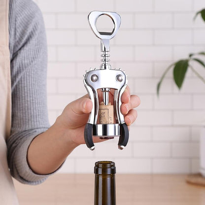 Premium Wing Corkscrew Wine Bottle Opener with Multifunctional Bottles Opener