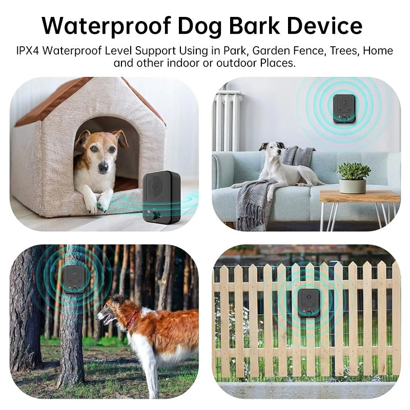Ultrasonic Anti-Bark Device with 3 Modes for Training - IPX4 Waterproof, Suitable for Small/Medium/Large Dogs