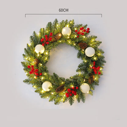 Christmas wreath rattan 30/40/50/60cm Christmas decoration wreath door hanging scene