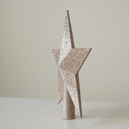 Christmas Tree Top Star Decoration Ornament, Gold, Silver, Red, Pink, 3D Five-Pointed Star