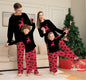 Christmas Deer Crew Neck Long Sleeve Family Pajamas for Kids and Adults