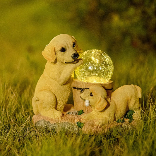 Outdoor garden decoration solar lamp resin balcony decoration