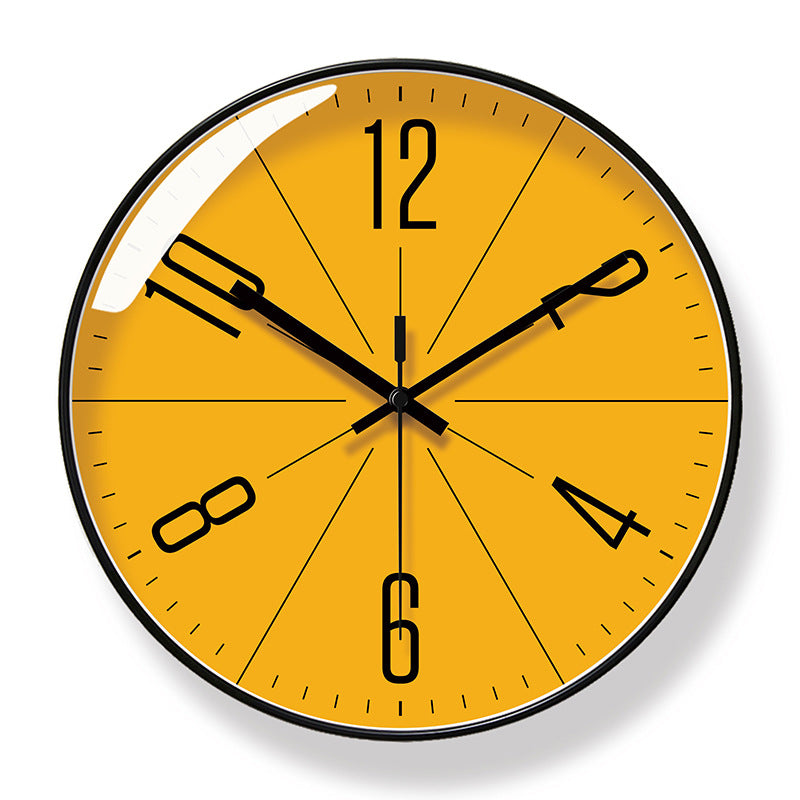 Brand - new 10/12 - inch modern wall clock. Its silent quartz makes it perfect for living rooms.