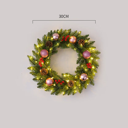 Christmas wreath rattan 30/40/50/60cm Christmas decoration wreath door hanging scene