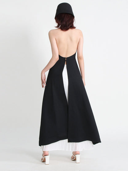 Fashion neck hanging sleeveless irregular two-piece set women's clothing