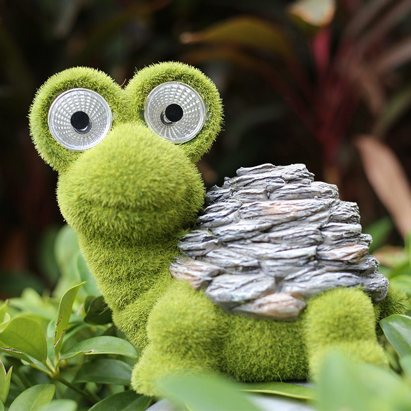 Solar Lights Turtle and Bird Grass Shooting Outdoor Waterproof Resin