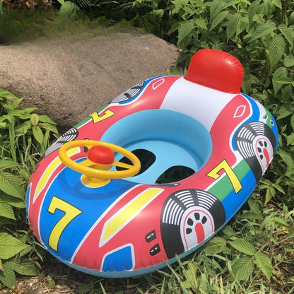 Children's steering wheel car swimming boat baby water swimming ring inflatable PVC inflatable swimming ring