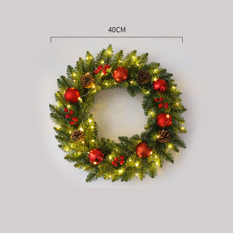 Christmas wreath rattan 30/40/50/60cm Christmas decoration wreath door hanging scene
