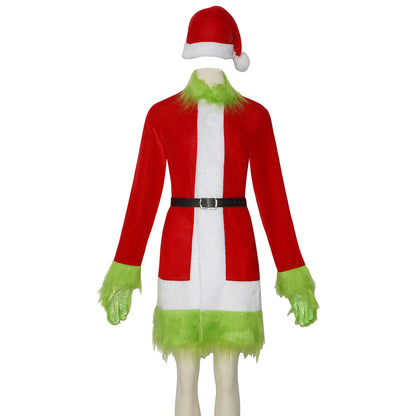 Christmas Cosplay Costume Grinch Green Monster Costume for Christmas Party and Stage Performance