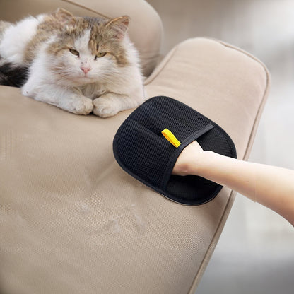 Static Pet Hair Removal Gloves - 3-in-1 Grooming, Deshedding & Multi-Surface Hair Remover for Dogs & Cats